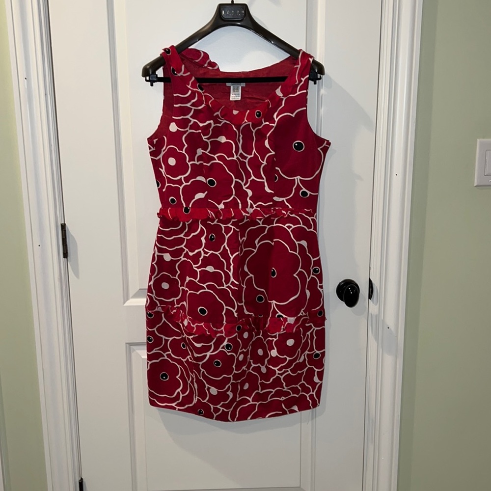Moschino Cheap and Chic Red Floral Dress Size 12 EUC